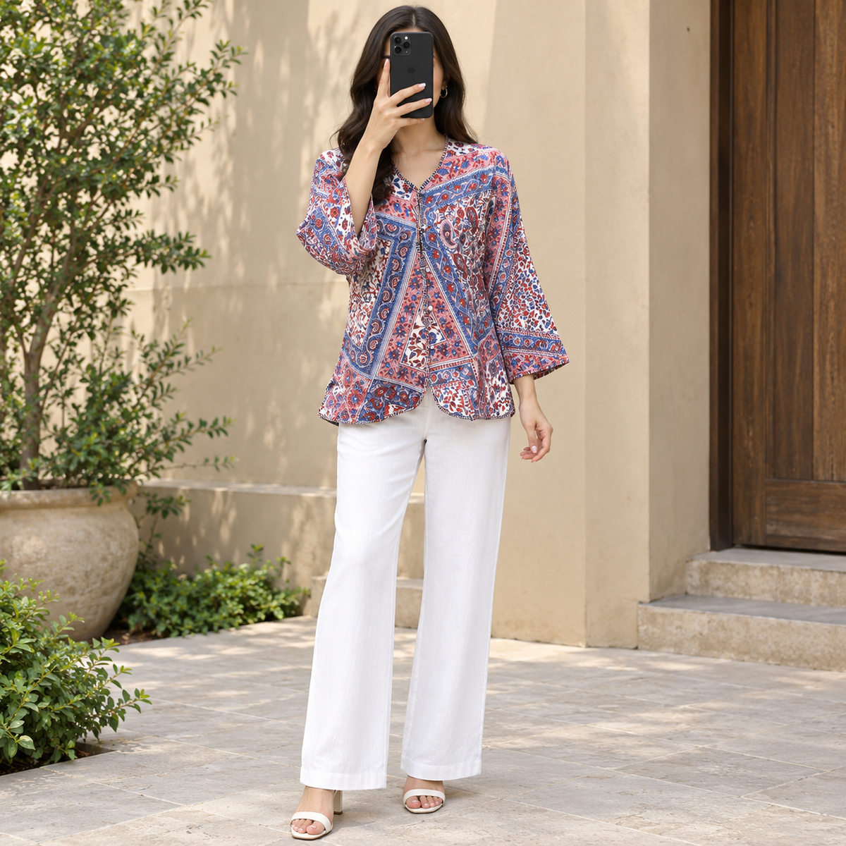 S/M Jacket Cotton Printed Length Short