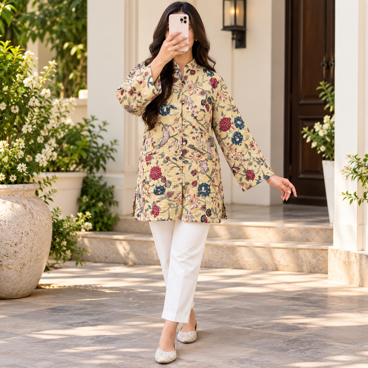 M Jacket Cotton Printed