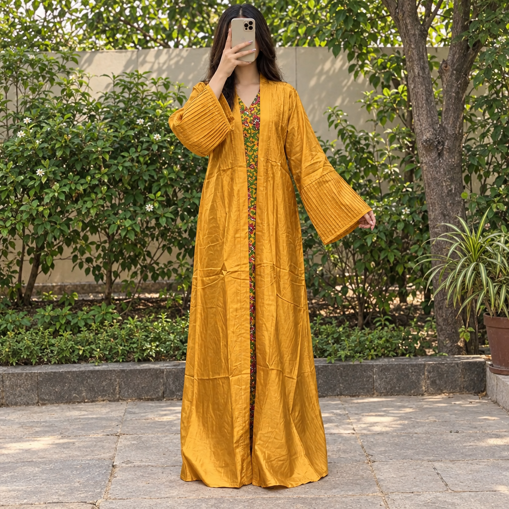 L/XL Cotton Abaya & Inner Set length 57” Long