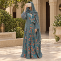 Free Size Cotton Abaya With Sheila & Inner Set length 57” Long