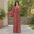L/XL Crystal Cotton Abaya Long Dress Jalabiya – 57"