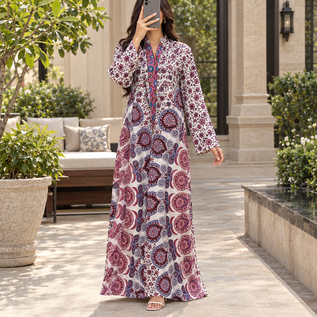 S/M Cotton Abaya & Inner Set length 57” Long