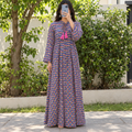 XS/S Adeem Printed Cotton Long Dress Jalabiya – 54"