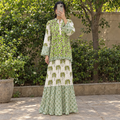 S/M Elle Printed Cotton Long Dress Jalabiya – 57