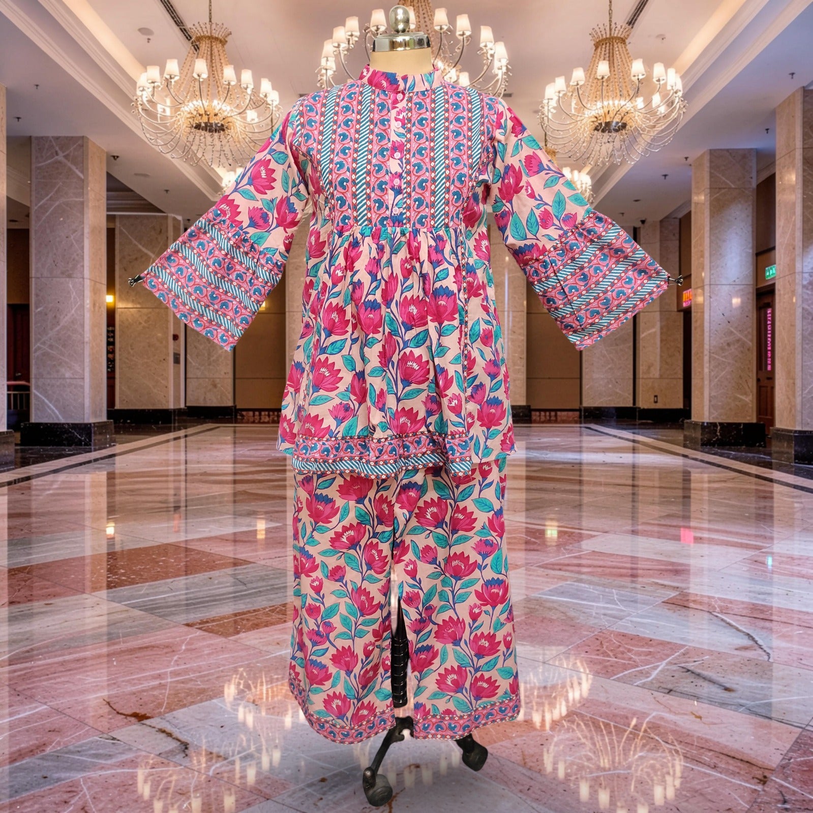 Baria Co-ord Set Cotton Dress Jalabiya