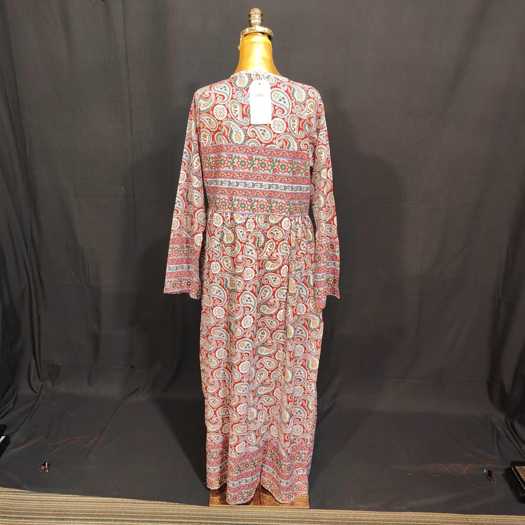 S-M Beach Printed Cotton Dress 57" Long Jalabiya
