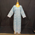 L-XL Bhopali Cotton Printed Dress 57" Long Jalabiya