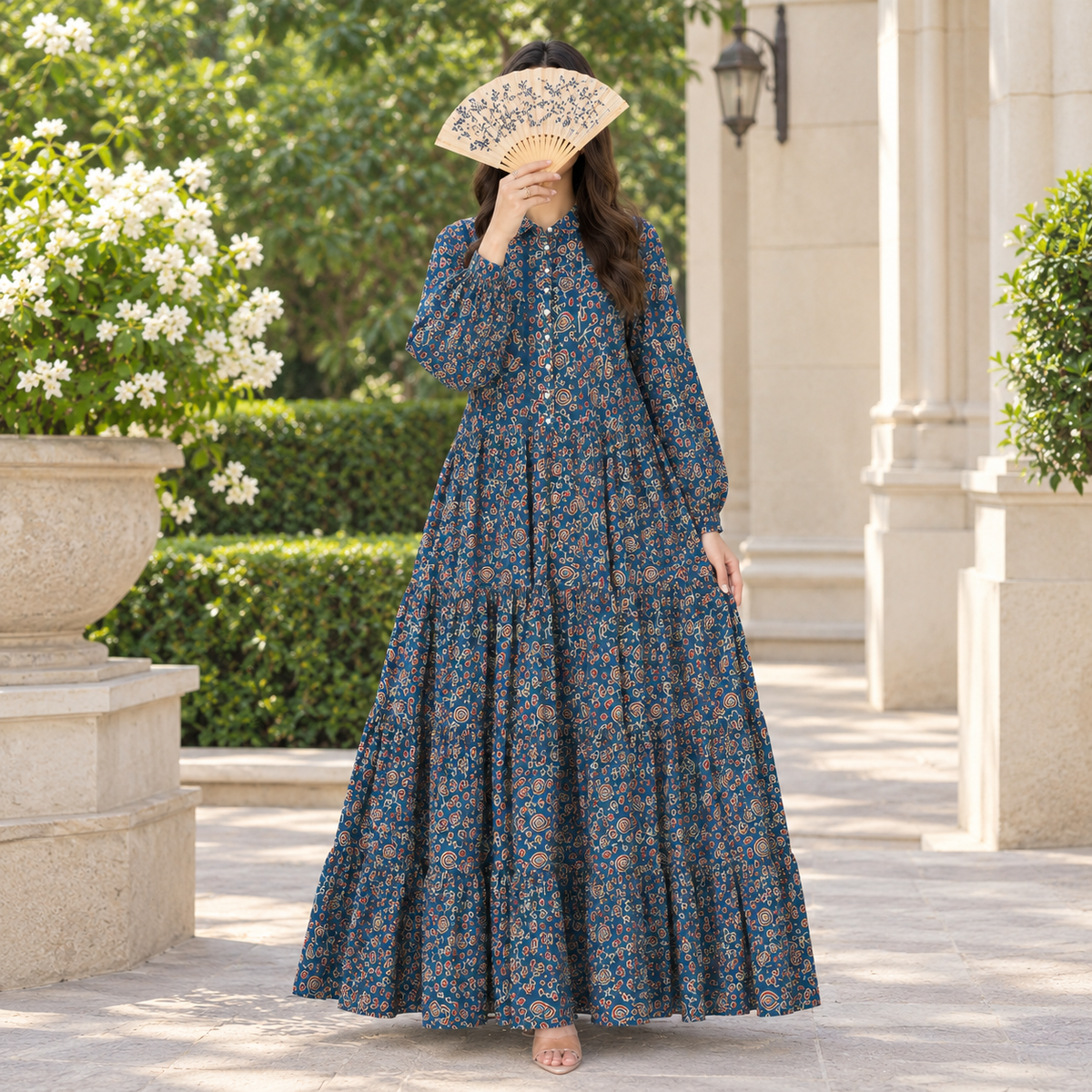 Rafia  100% Premium Indian Cotton Jalabiya – Women’s Long Dress.