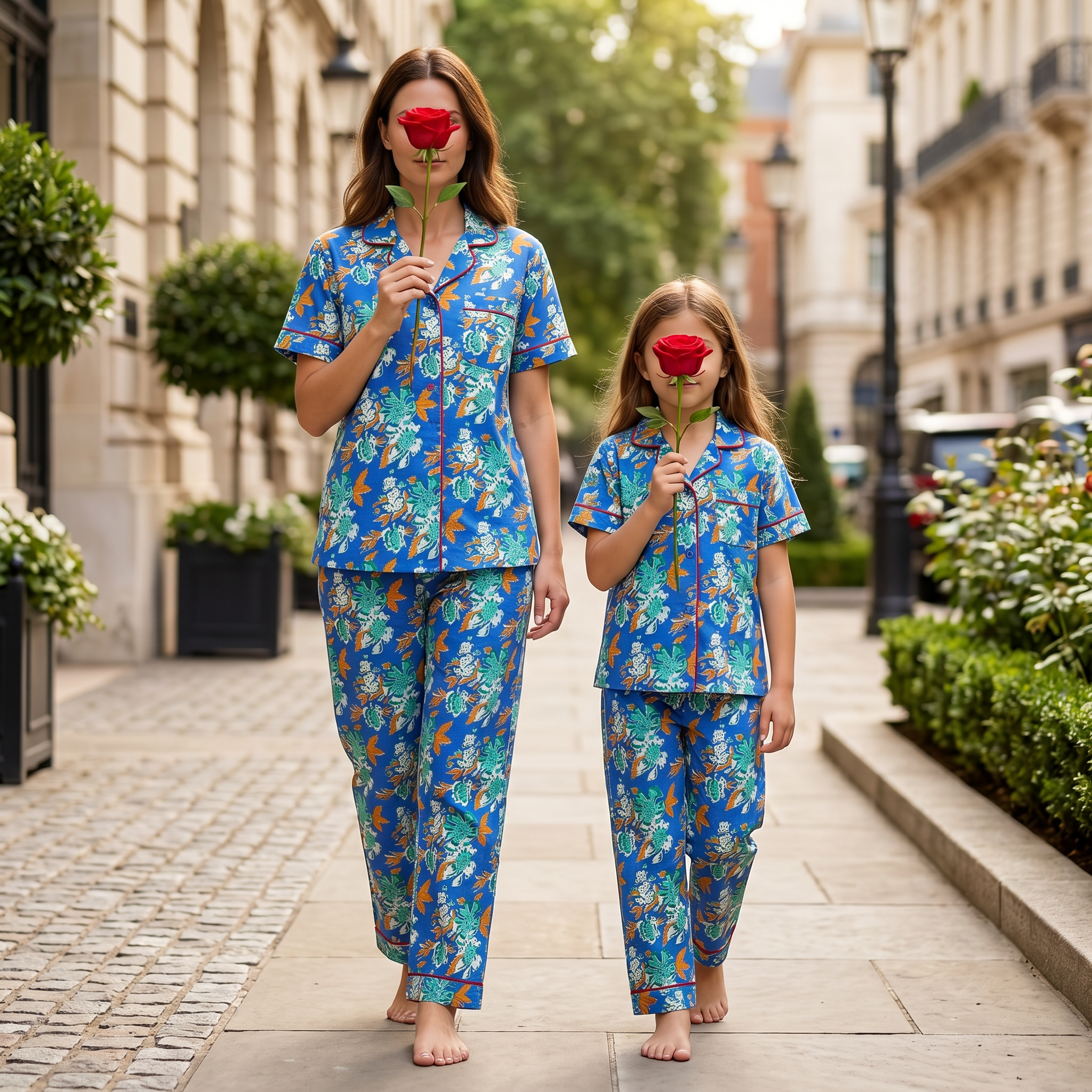 Cotton Short Sleeves Pajama Set 2 Pcs Set