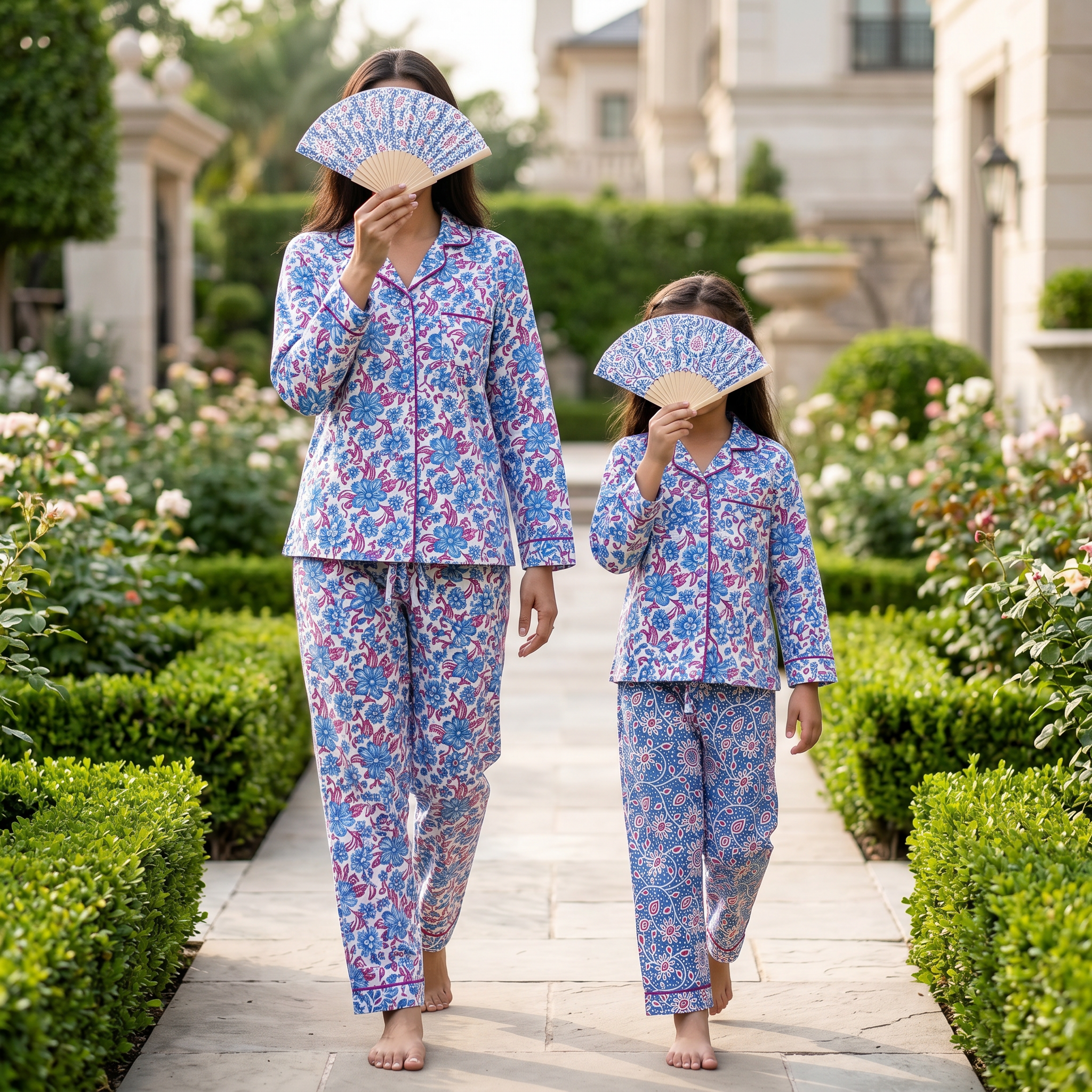 Cotton Long Sleeves Pajama Set 2 Pcs Set