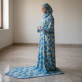 Elegant Abaya & Quilted Prayer Mat Set