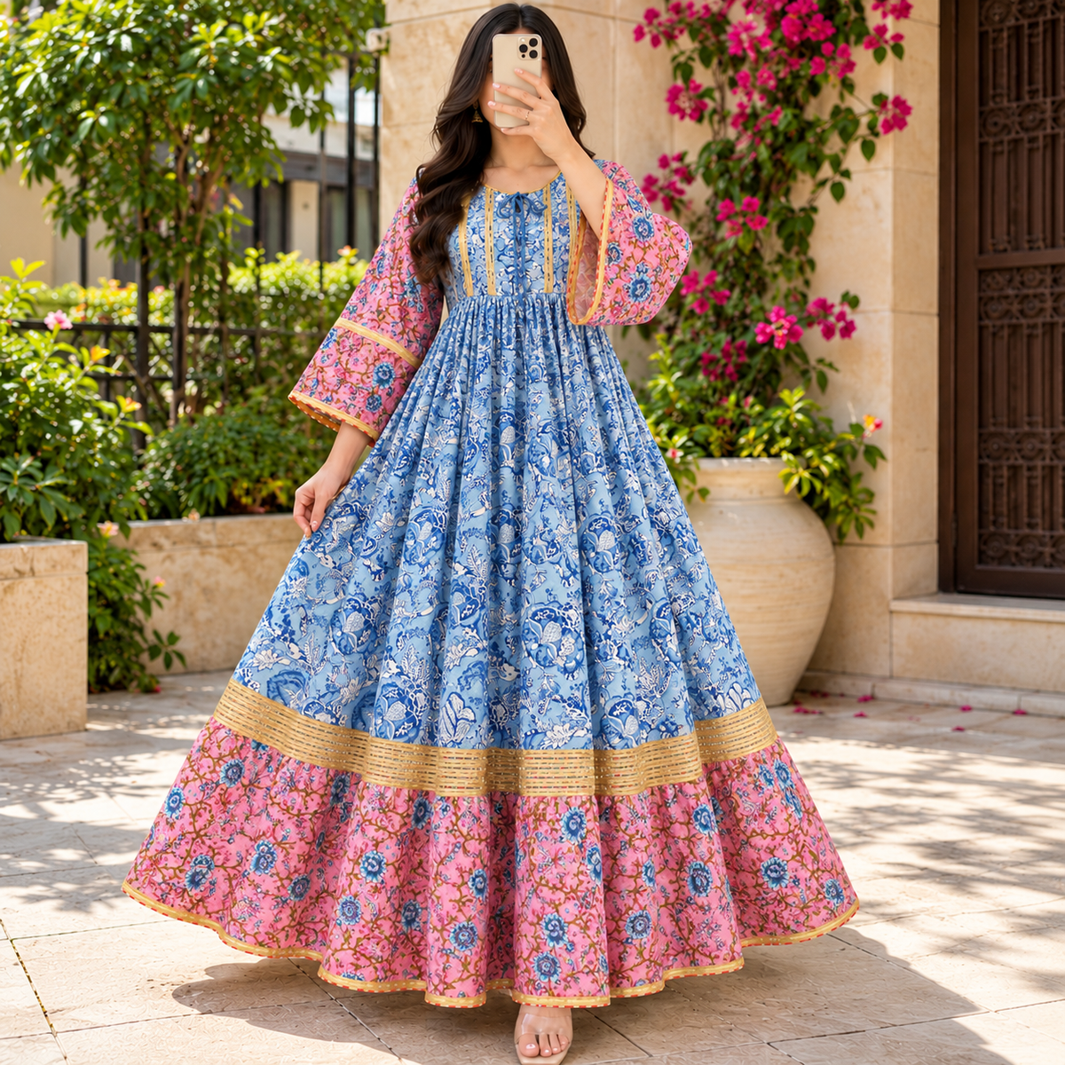 Ebrah 100% Premium Indian Cotton Jalabiya – Women’s Long Dress.