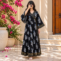 2XL-3XL Priam  Cotton Printed  Long Dress Jalabiya – 57