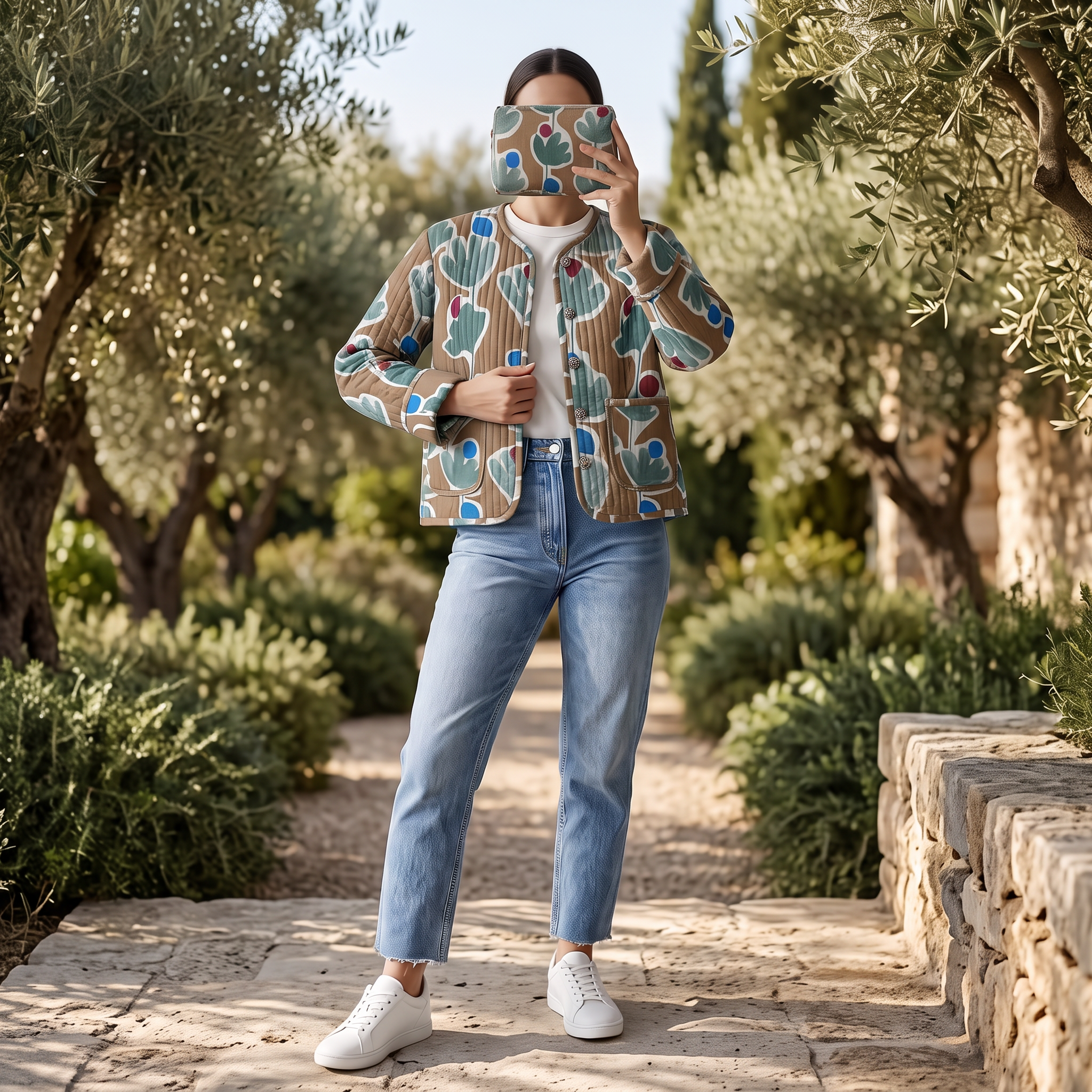 Premium Hand Printed Cotton Short Jacket for Women