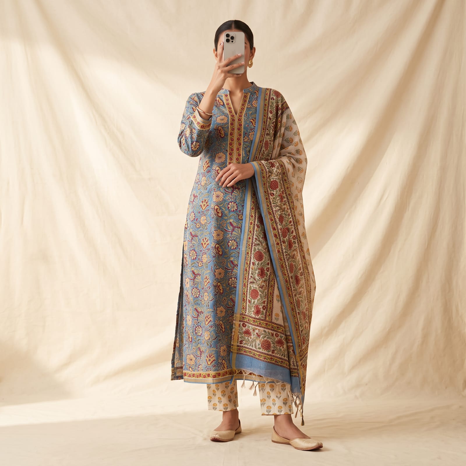 Luxury Premium Stitched Chanderi Suit With Sheila CCS 61