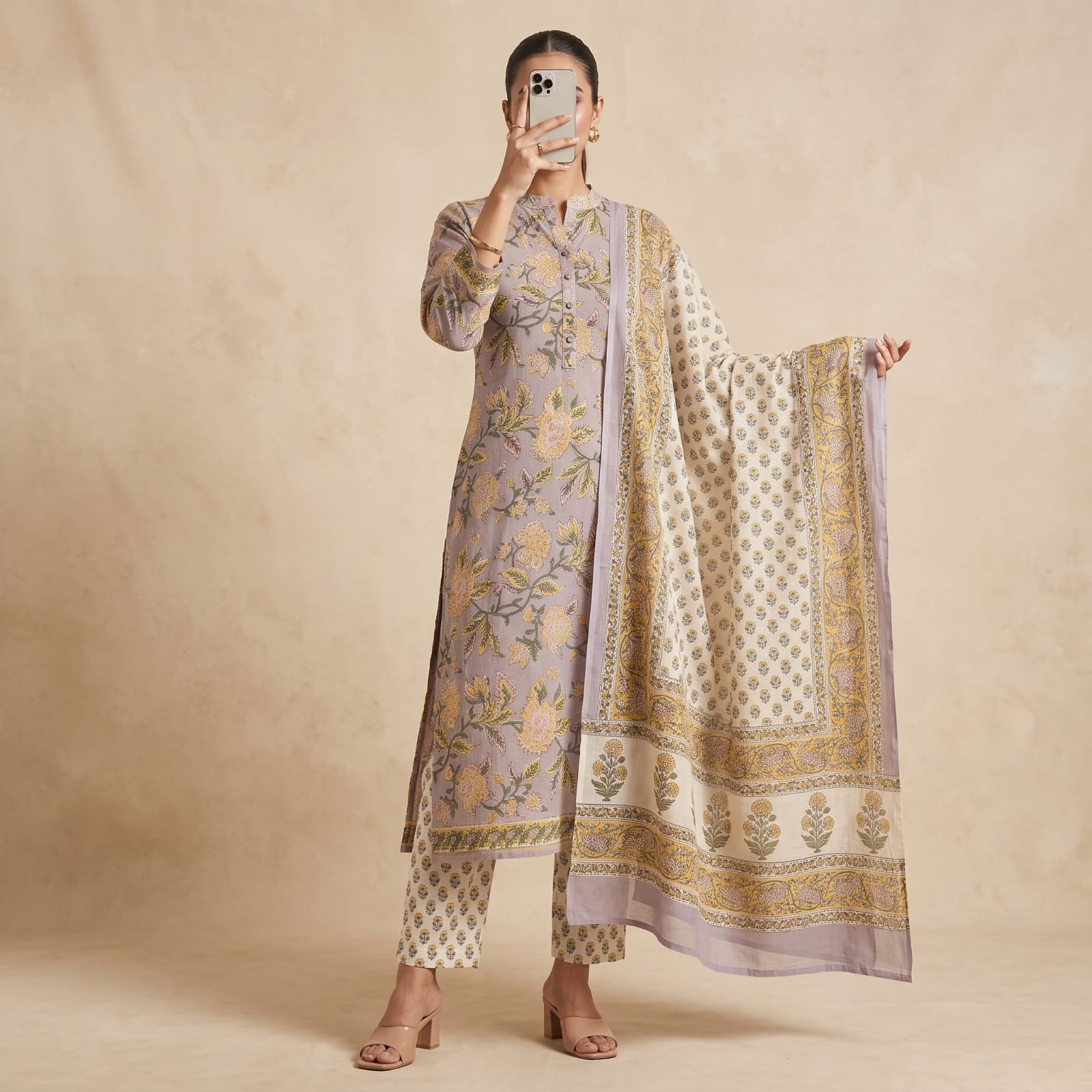 Luxury Premium Stitched Chanderi Suit With Sheila CCS 71