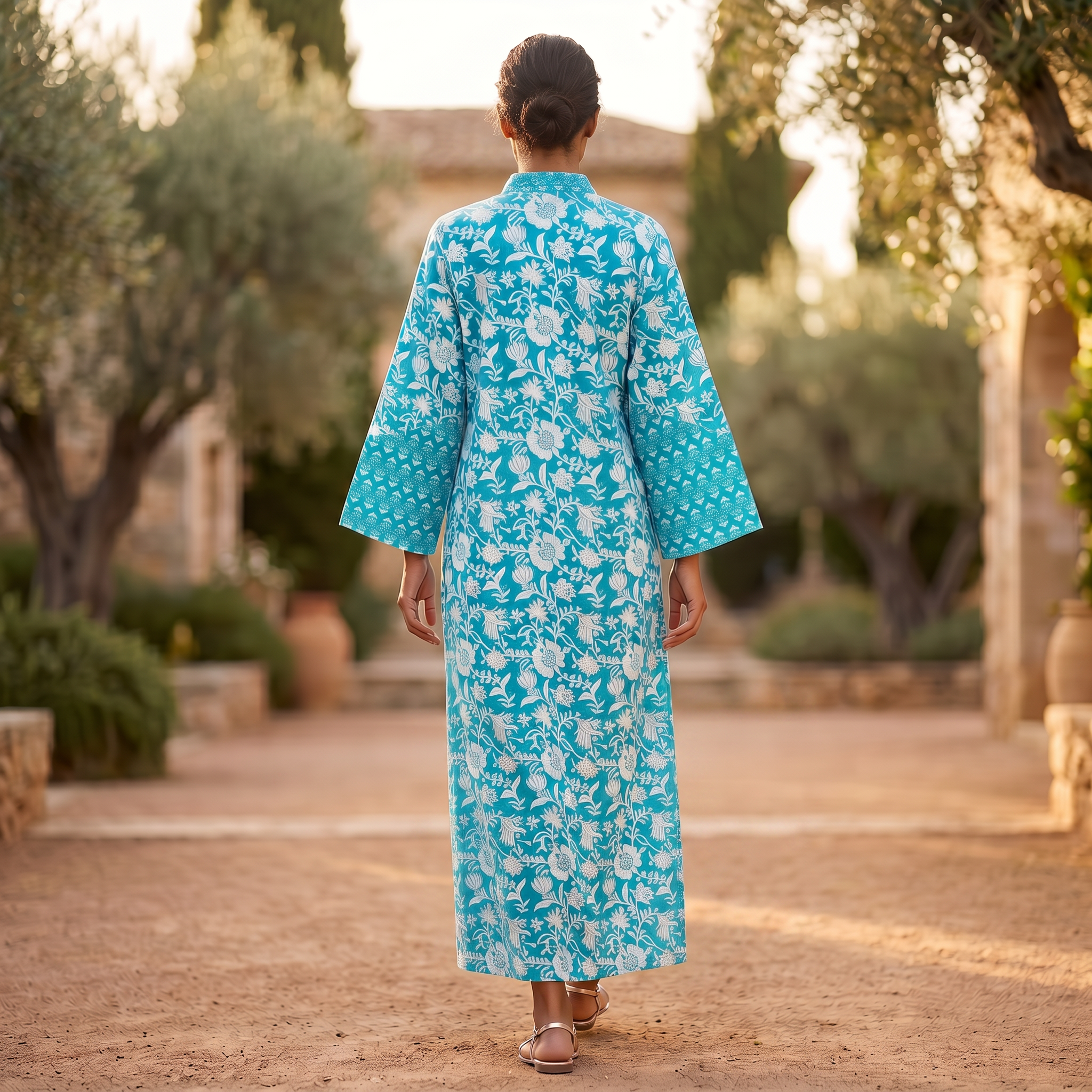 Free Size Cotton Abaya & Inner Set length 57” Long TN 311