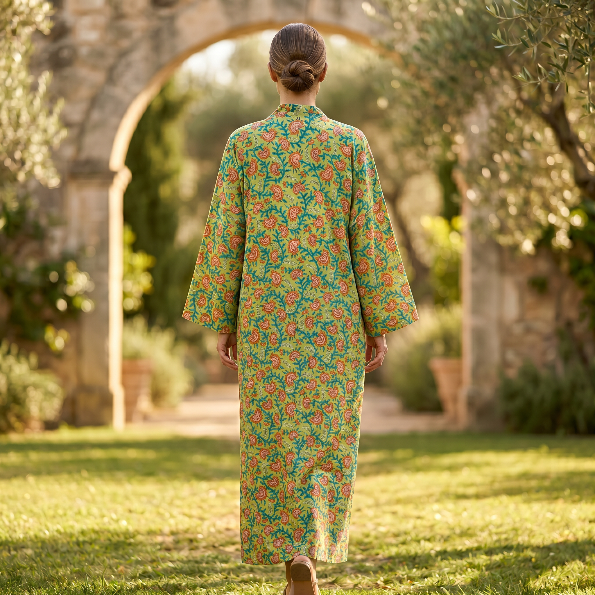 S-M Cotton Abaya & Inner Set length 57” Long TN 314