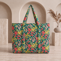 BG 3 Cotton Printed Tote Bag With Zipper