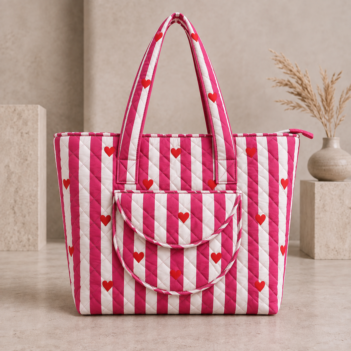 BG 8 Elegant Classic Quilted Tote Bag