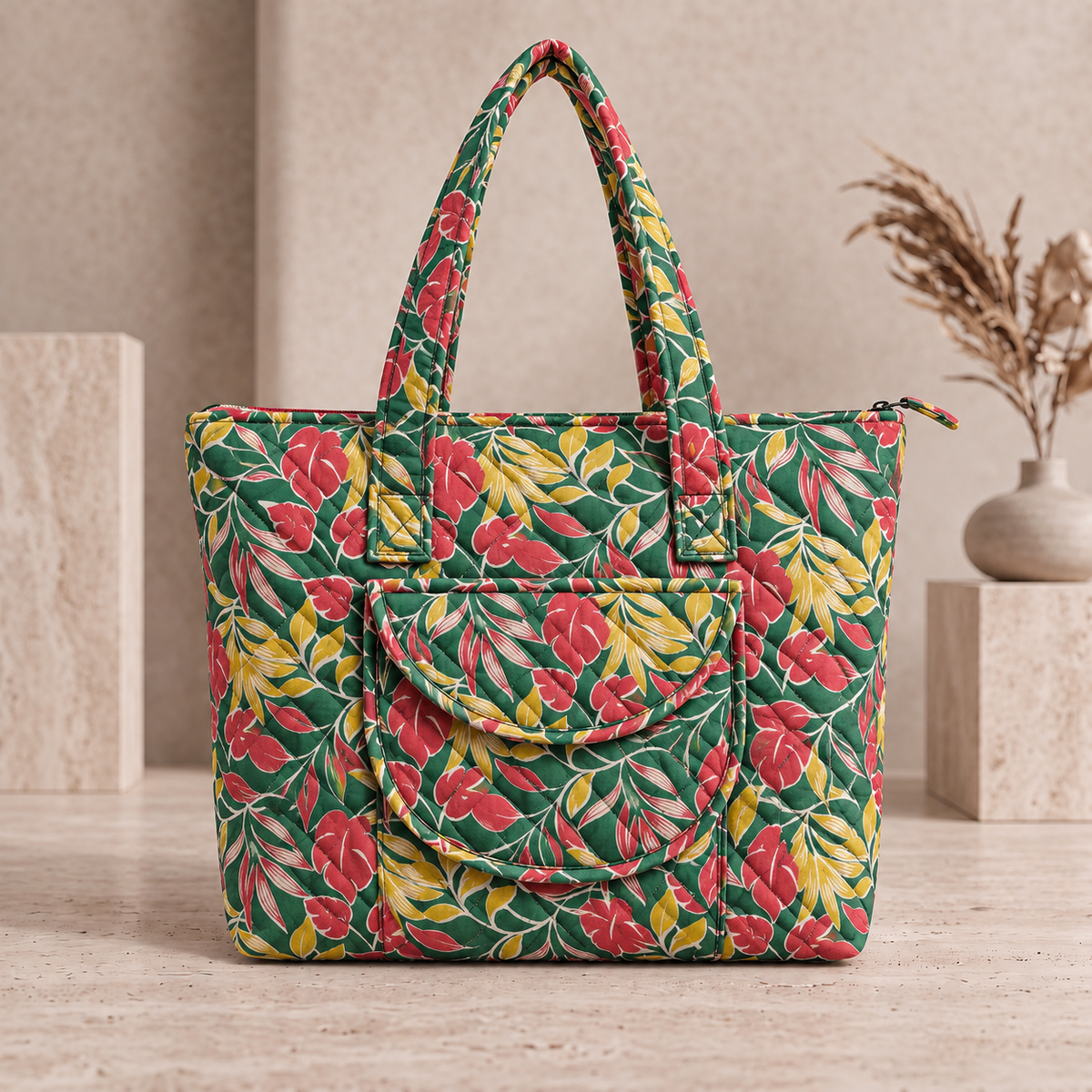 BG 8 Elegant Classic Quilted Tote Bag