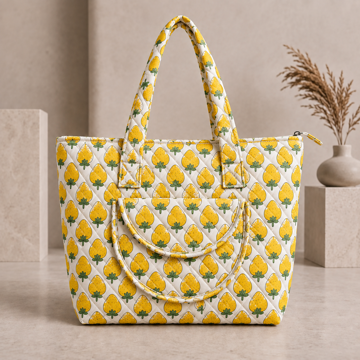BG 8 Elegant Classic Quilted Tote Bag