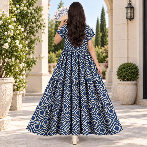 Emira 100% Premium Indian Cotton Jalabiya – Women’s Long Dress.