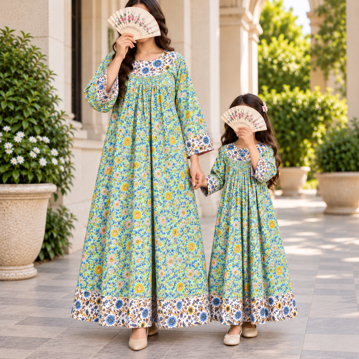 Lara 100% Premium Indian Cotton Jalabiya – Women’s Long Dress.