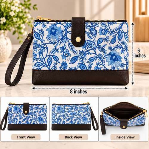 BG 13 Leather Wristlet Pouch Bag