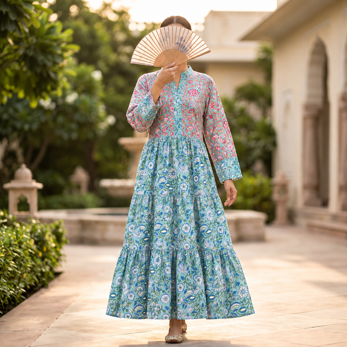 Afifa 100% Premium Indian Cotton Jalabiya – Women’s Long Dress.