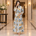 XS-S Cotton Printed Jacket & Jalabiya Set length 54” Long