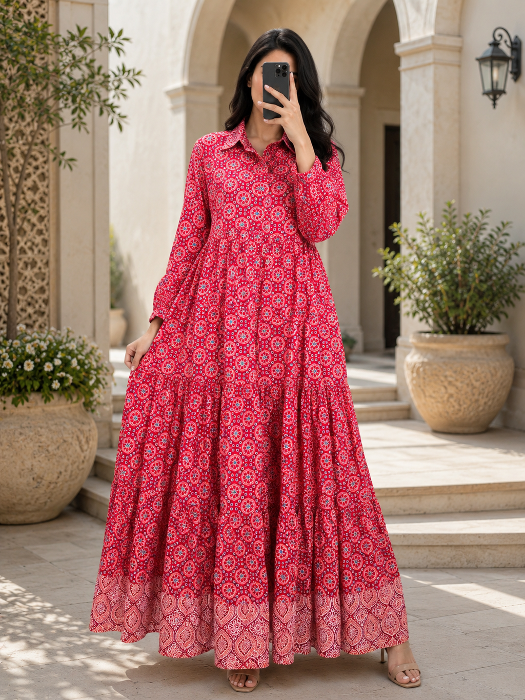 Jacket 100% Premium Indian Cotton Jalabiya – Women’s Long Dress With Jacket.