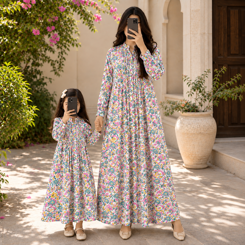 Asra 100% Premium Indian Cotton Jalabiya – Women’s Long Dress.