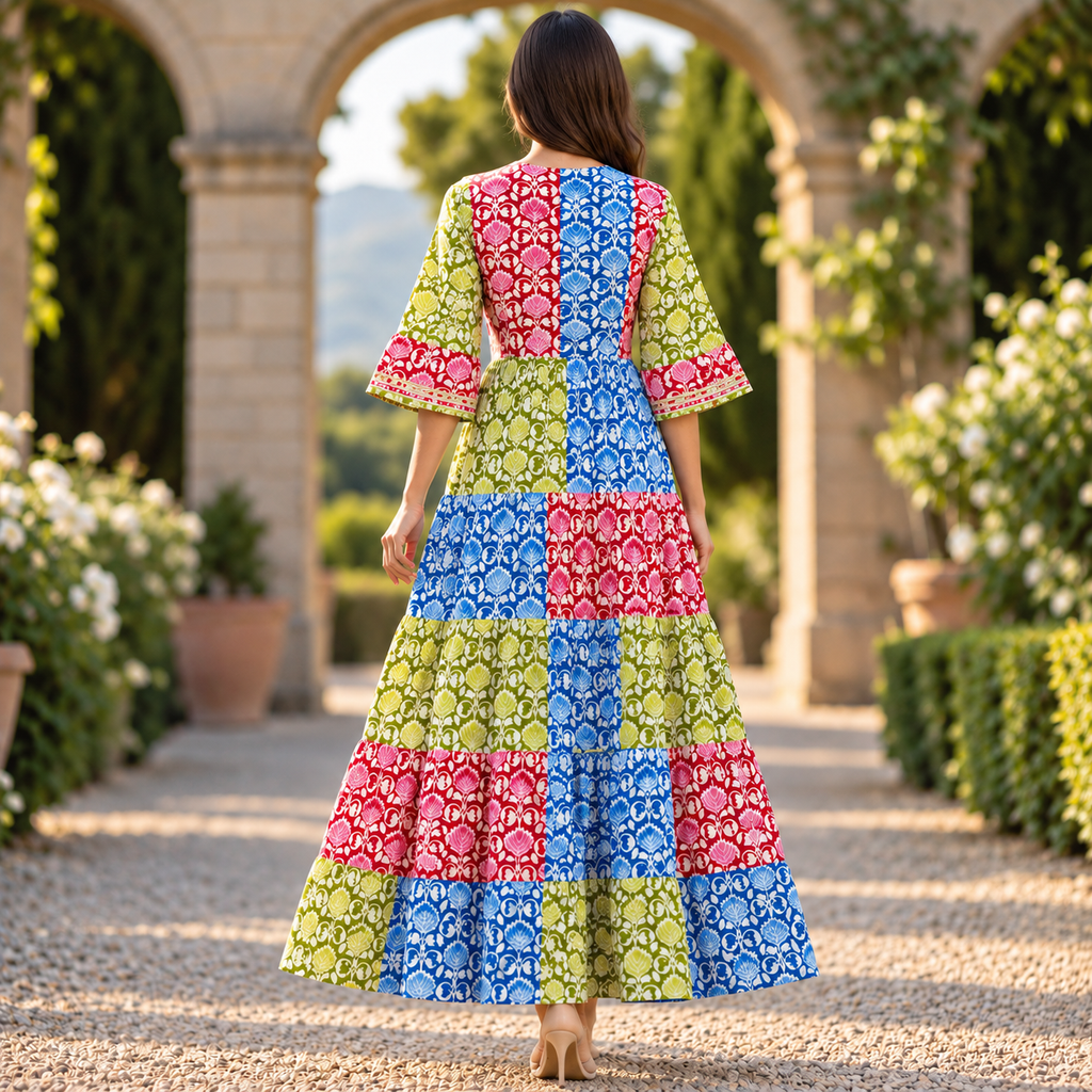 Noori 100% Premium Indian Cotton Jalabiya – Women’s Long Dress.