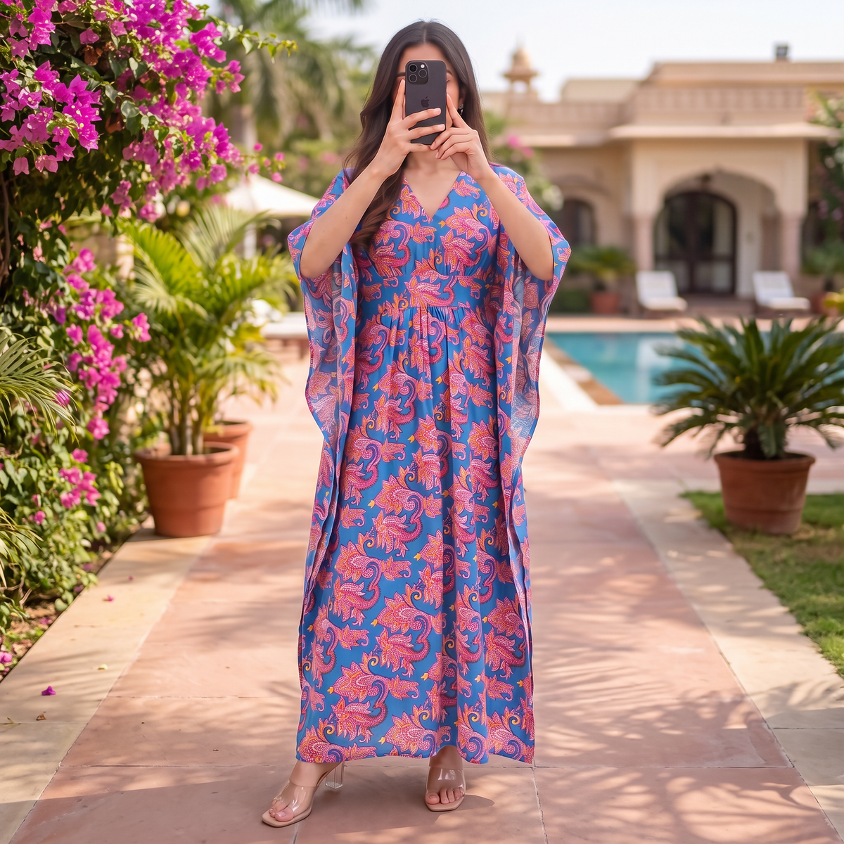 Farasha 3 100% Premium Indian Cotton Jalabiya – Women’s Long Dress.