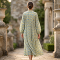 S/M  ZAHRA Printed Cotton Dress 57" Long Jalabiya RN 926