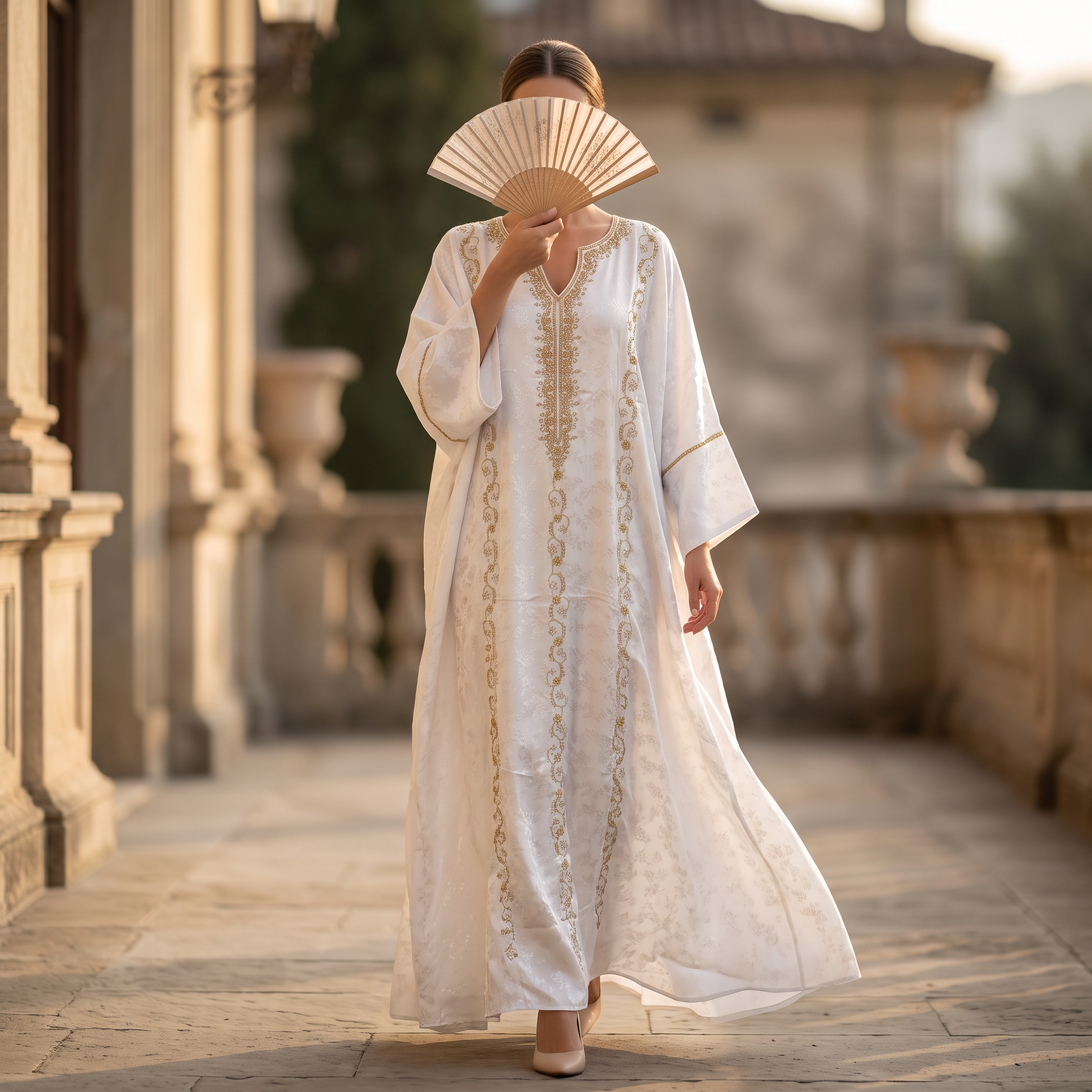 Free Size Elegant Silky Jacquard Kaftan Collection 02