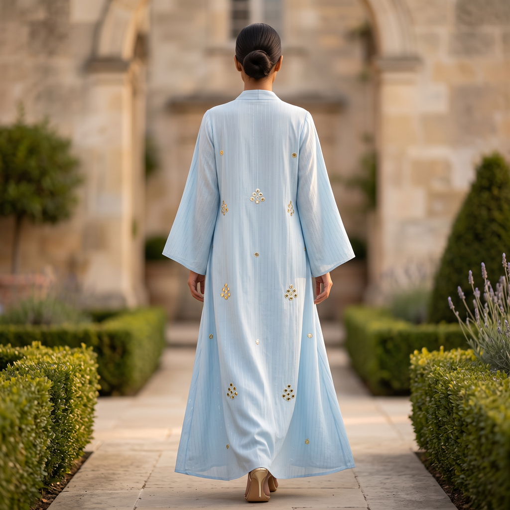 L/XL Anisha Printed Cotton Dress 57" Long Jalabiya  TNY 740