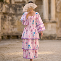 2XL-3XL Rahima Printed Cotton Dress 57" Long Jalabiya TN 247
