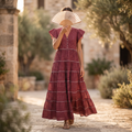 L/XL Qamar Printed Dress 57" Long Jalabiya RNY 1081