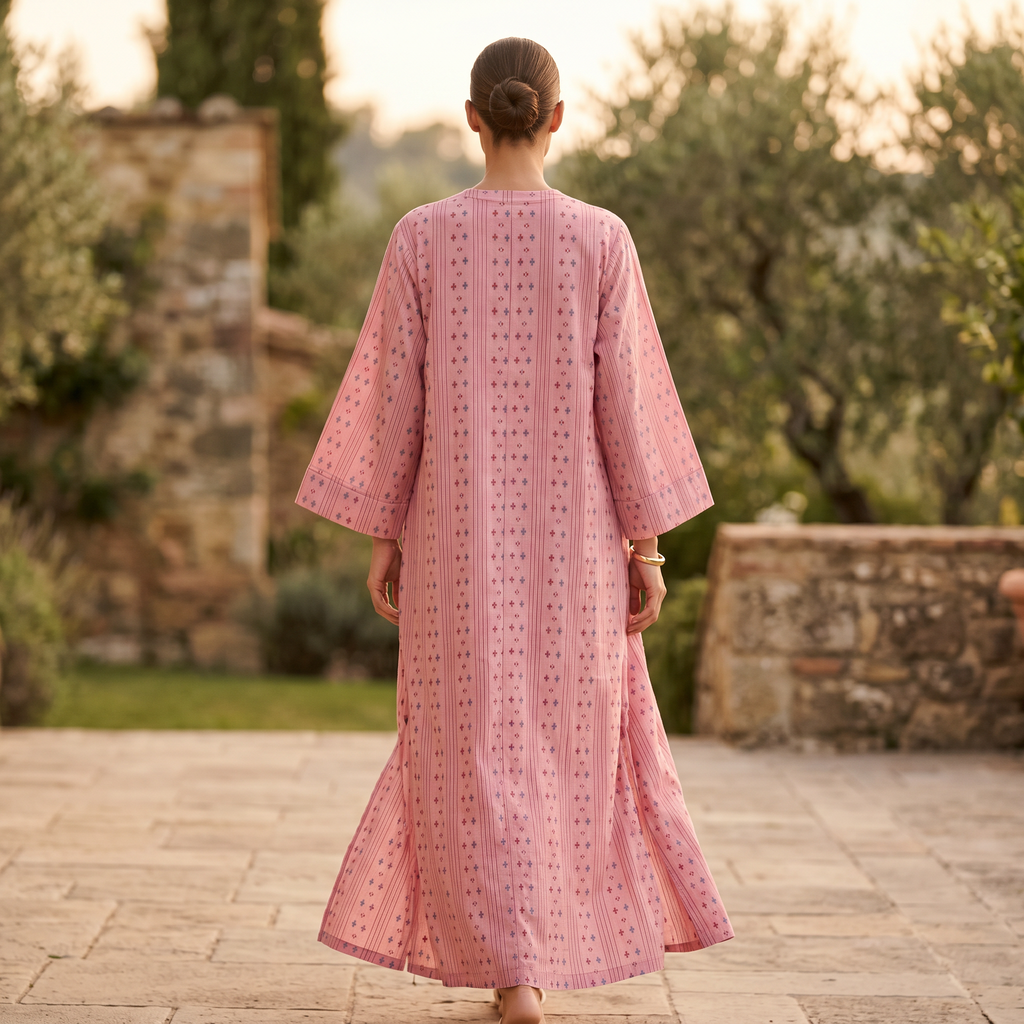L-XL Cotton Abaya & Inner Set length 57” Long TN 312