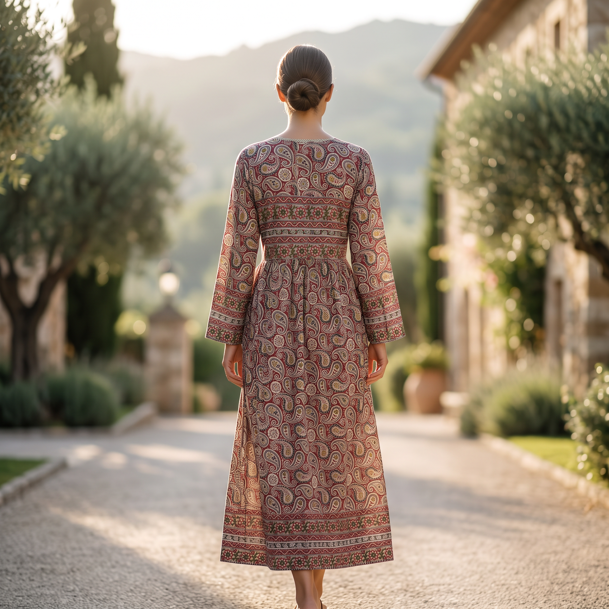 S/M Beach Printed Cotton Dress 57" Long Jalabiya TNY 755