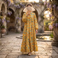 XS/S ZIYA Printed Cotton Dress 57" Long Jalabiya RN 960
