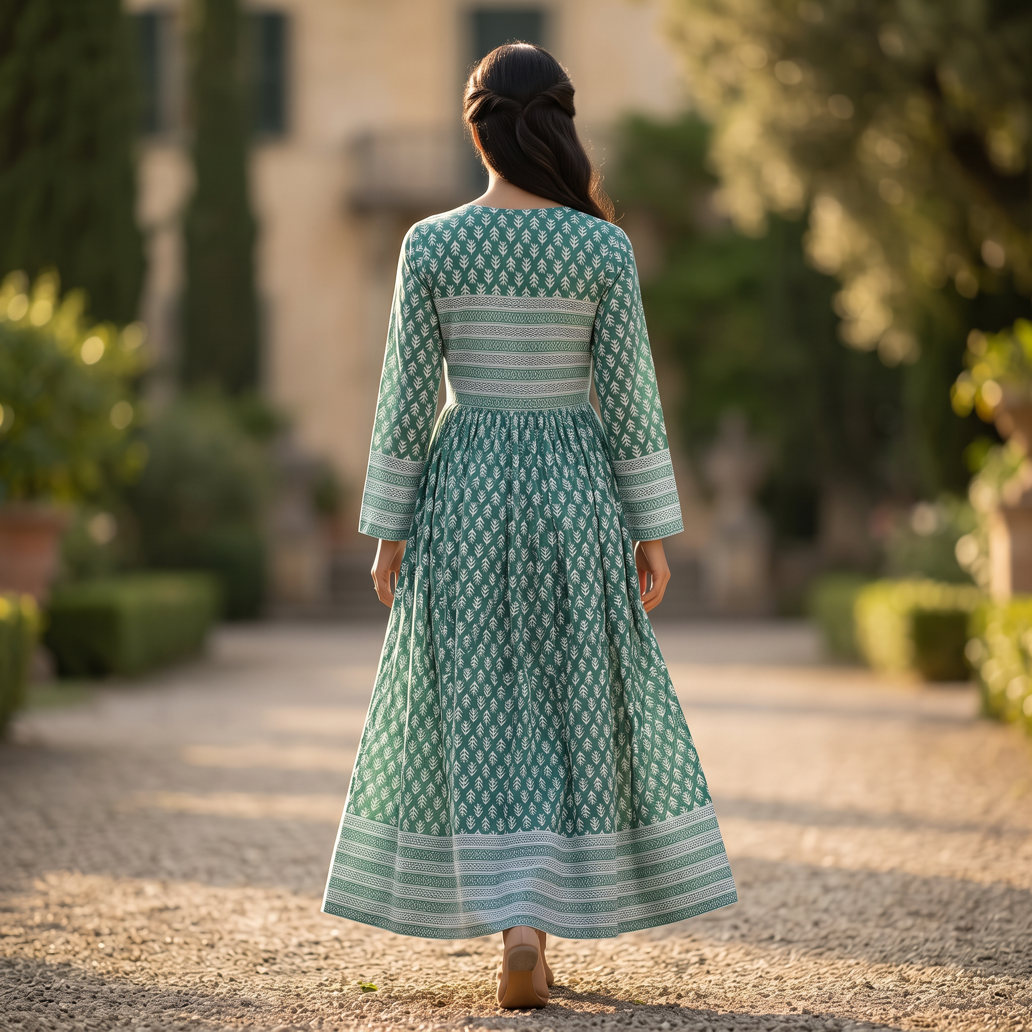 XS.S Beach Printed Cotton Dress 54" Long Jalabiya TNY 793