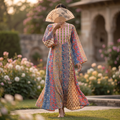 S/M Suf  Printed Cotton Dress 54" Long Jalabiya RN 1027