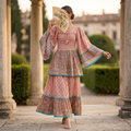 O/S Rahima Printed Cotton Dress 54" Long Jalabiya RN 994