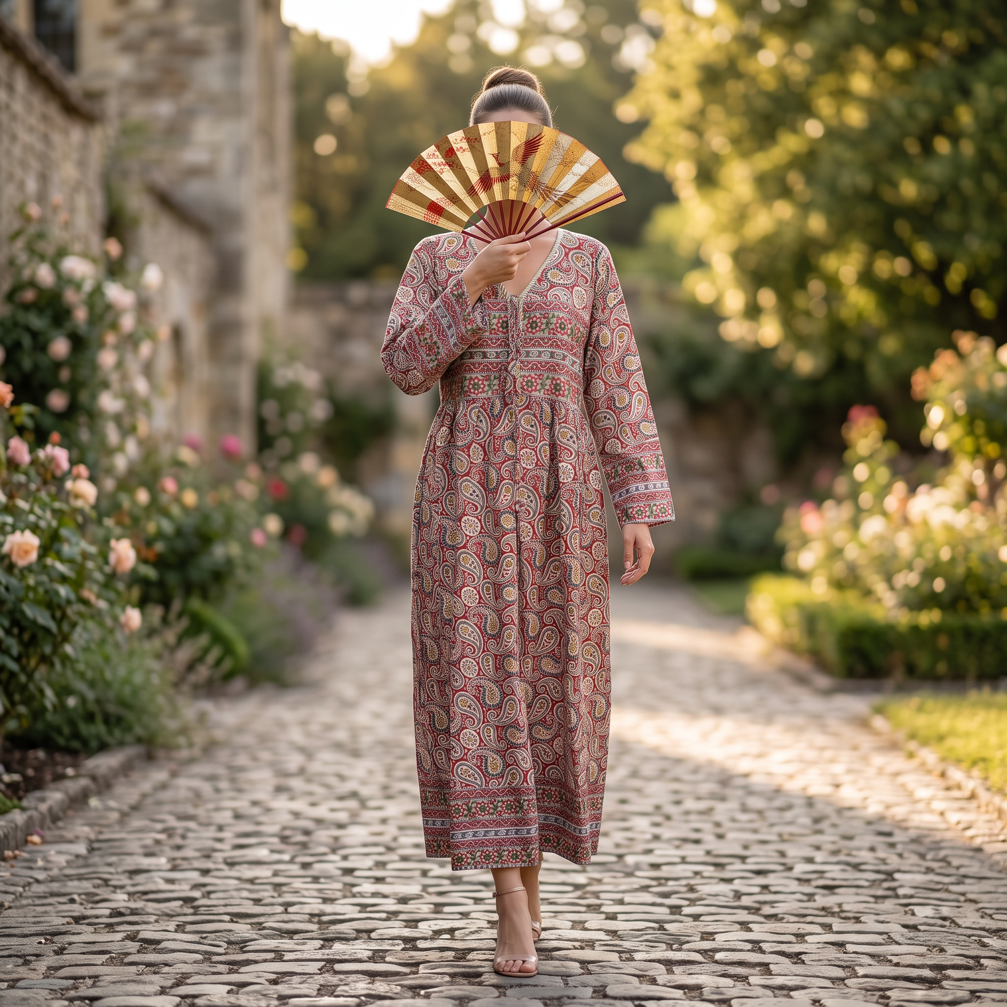 S/M Beach Printed Cotton Dress 57" Long Jalabiya TNY 755