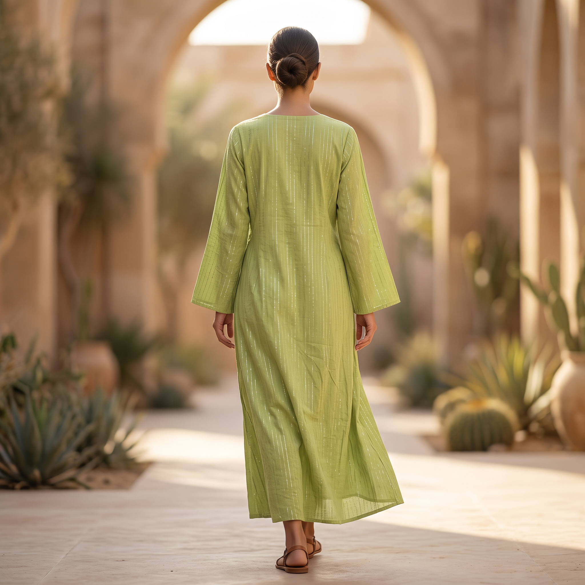 L/XL Crystal Anisha Printed Cotton Dress 57" Long Jalabiya TNY 857