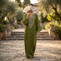 Free Size Elegant Silky Jacquard Kaftan Collection 01