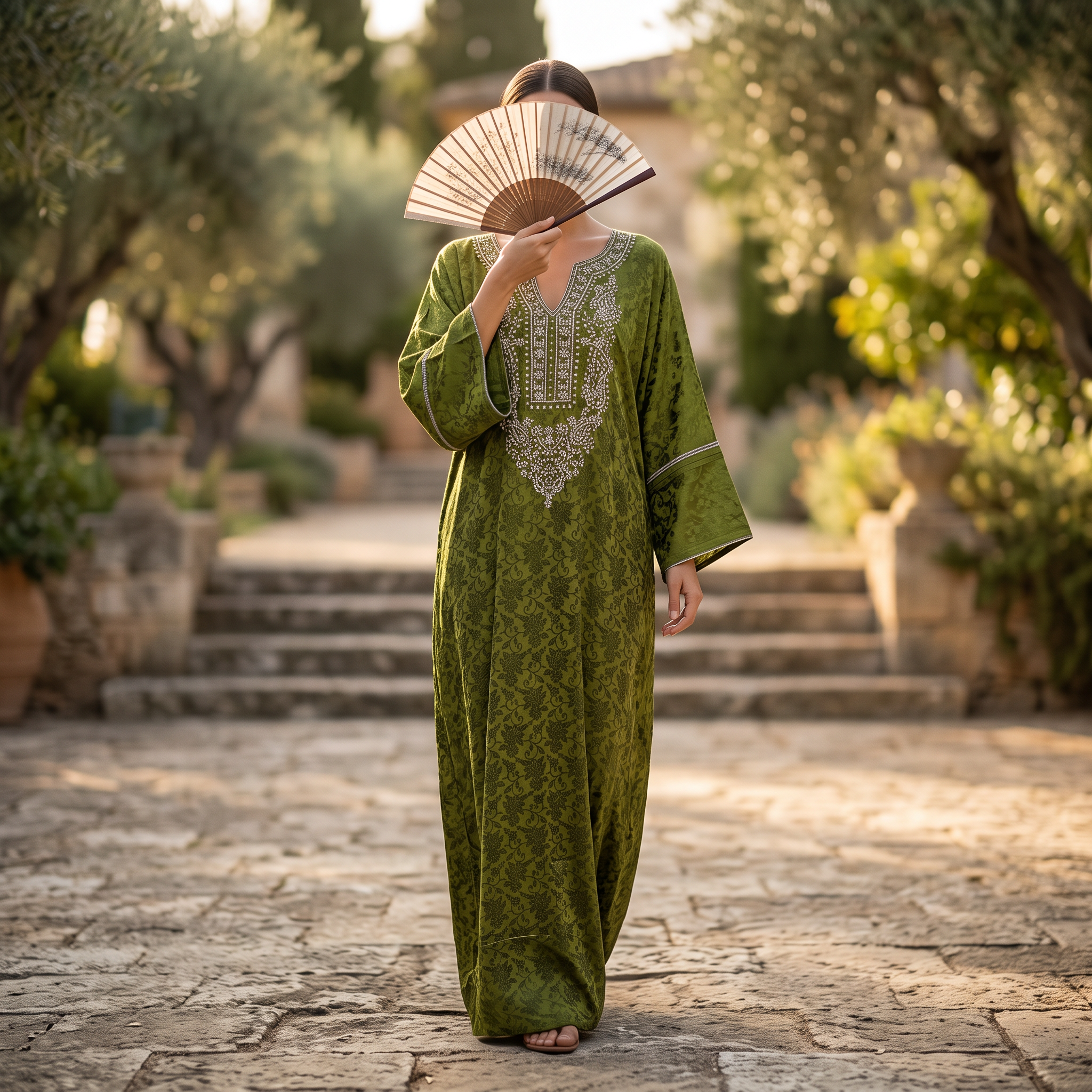 Free Size Elegant Silky Jacquard Kaftan Collection 01